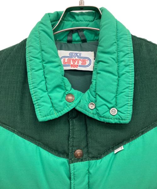 SKI LEVIS（スキーリーバイス）SKI LEVIS (スキーリーバイス) ダウンベスト グリーン サイズ:Sの古着・服飾アイテム