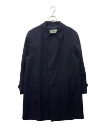 Aquascutum（アクアスキュータム）の古着「Aquascutum　ステンカラーウールコート」｜ネイビー