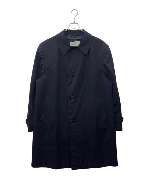 Aquascutum（アクアスキュータム）Aquascutum (アクアスキュータム) Aquascutum　ステンカラーウールコート ネイビー サイズ:44Tallの古着・服飾アイテム