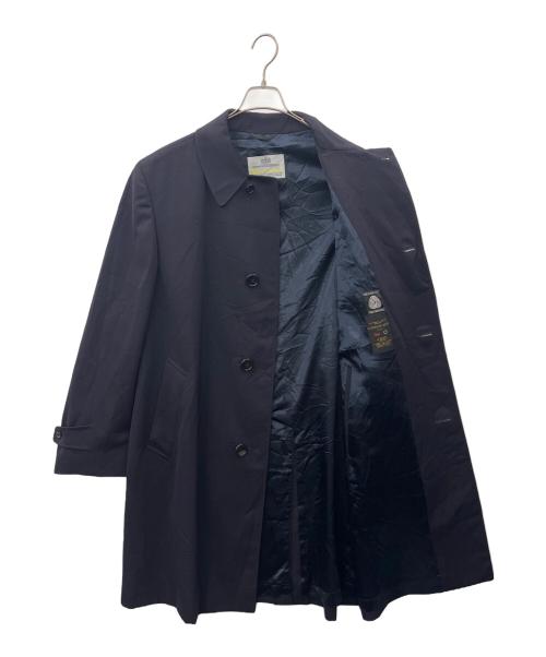 Aquascutum（アクアスキュータム）Aquascutum (アクアスキュータム) Aquascutum　ステンカラーウールコート ネイビー サイズ:44Tallの古着・服飾アイテム