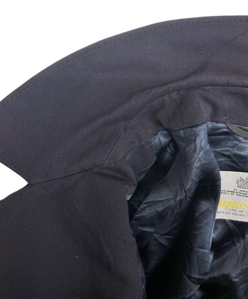 Aquascutum（アクアスキュータム）Aquascutum (アクアスキュータム) Aquascutum　ステンカラーウールコート ネイビー サイズ:44Tallの古着・服飾アイテム