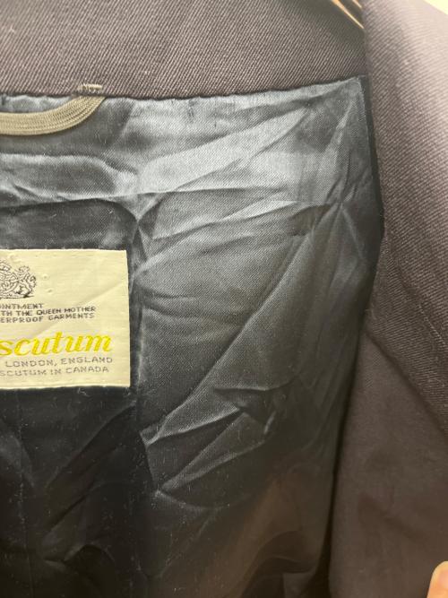 Aquascutum（アクアスキュータム）Aquascutum (アクアスキュータム) Aquascutum　ステンカラーウールコート ネイビー サイズ:44Tallの古着・服飾アイテム