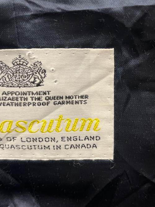 Aquascutum（アクアスキュータム）Aquascutum (アクアスキュータム) Aquascutum　ステンカラーウールコート ネイビー サイズ:44Tallの古着・服飾アイテム