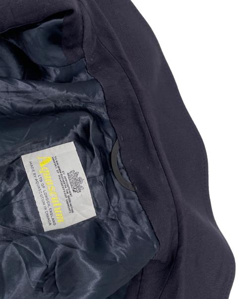 Aquascutum（アクアスキュータム）Aquascutum (アクアスキュータム) ステンカラーウールコート ネイビー サイズ:44Tallの古着・服飾アイテム