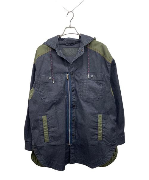 DIESEL（ディーゼル）DIESEL (ディーゼル) ミリタリーコート インディゴ サイズ:Sの古着・服飾アイテム
