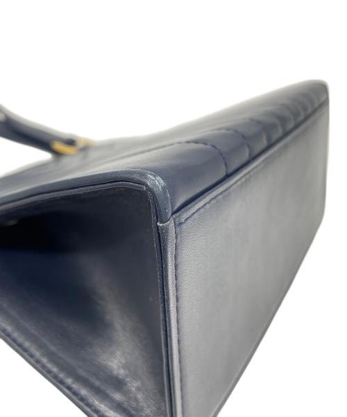 Yves Saint Laurent（イヴサンローラン）Yves Saint Laurent (イヴサンローラン) ハンドバッグ ネイビーの古着・服飾アイテム
