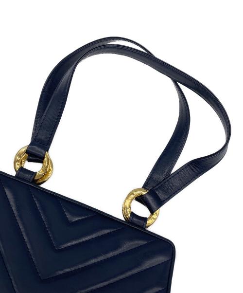 Yves Saint Laurent（イヴサンローラン）Yves Saint Laurent (イヴサンローラン) ハンドバッグ ネイビーの古着・服飾アイテム