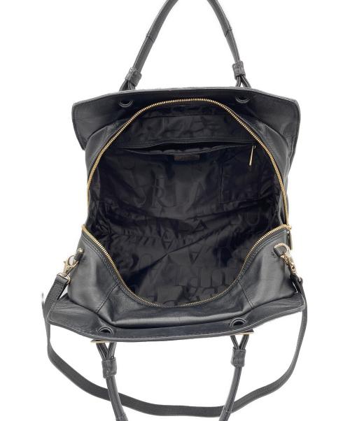 FURLA（フルラ）FURLA (フルラ) 2WAYボストンバッグ ブラック×ブルーの古着・服飾アイテム