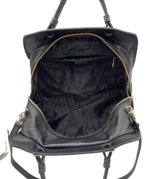 FURLA（フルラ）FURLA (フルラ) 2WAYボストンバッグ ブラック×ブルーの古着・服飾アイテム