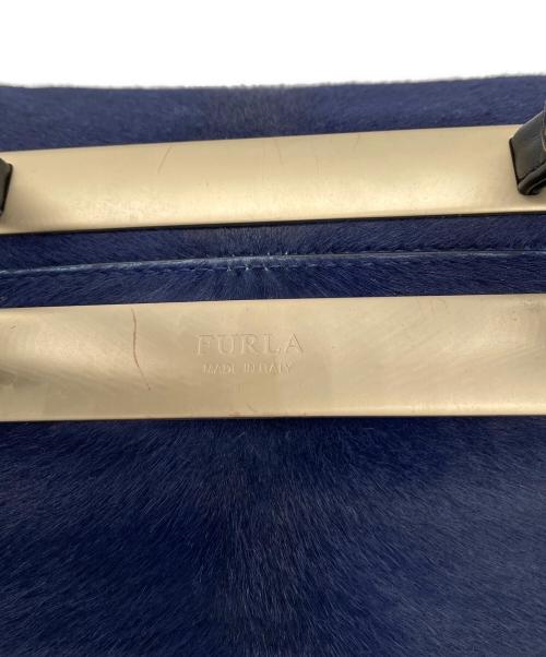 FURLA（フルラ）FURLA (フルラ) 2WAYボストンバッグ ブラック×ブルーの古着・服飾アイテム