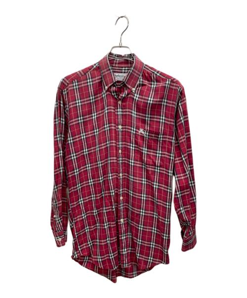 Burberry's（バーバリーズ）Burberry's (バーバリーズ) チェックシャツ レッド サイズ:39(M)の古着・服飾アイテム