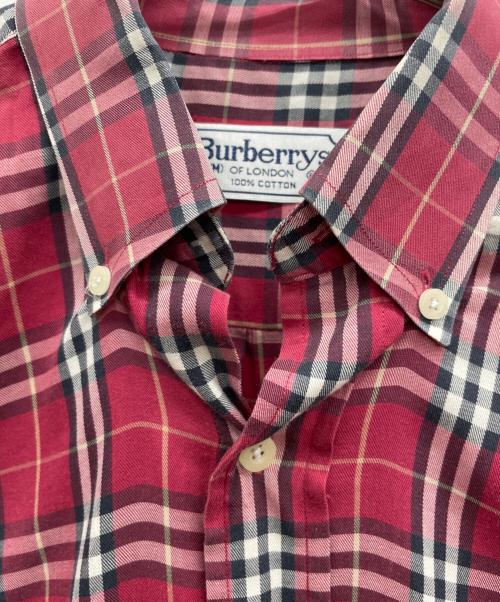 Burberry's（バーバリーズ）Burberry's (バーバリーズ) チェックシャツ レッド サイズ:39(M)の古着・服飾アイテム
