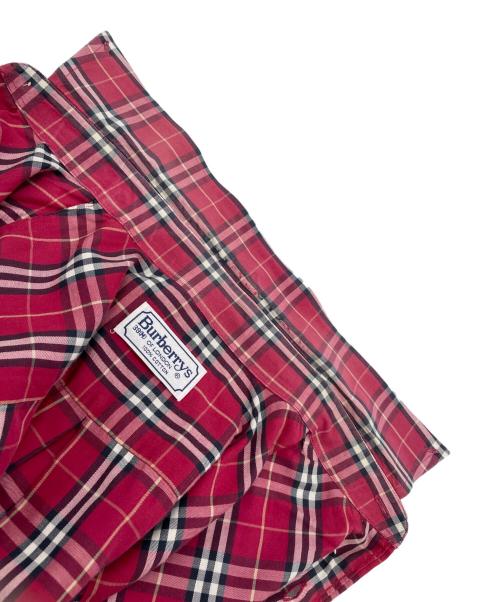 Burberry's（バーバリーズ）Burberry's (バーバリーズ) チェックシャツ レッド サイズ:39(M)の古着・服飾アイテム