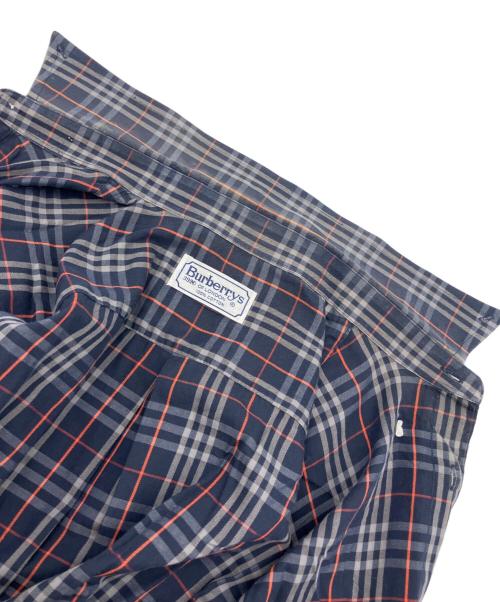 Burberry's（バーバリー）Burberry's (バーバリー) チェックシャツ ネイビー サイズ:Mの古着・服飾アイテム