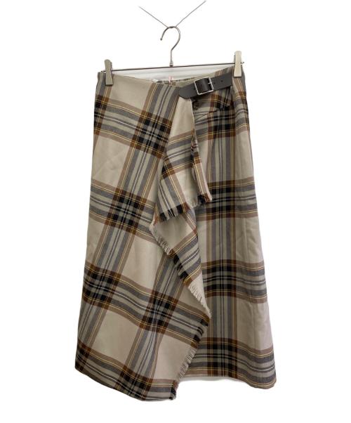 O'NEIL OF DUBLIN（オニールオブダブリン）O'NEIL OF DUBLIN (オニールオブダブリン) コンビネーション ラップスカート カーキ サイズ:10の古着・服飾アイテム