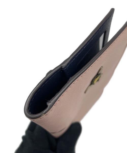 Kate Spade（ケイトスペード）Kate Spade (ケイトスペード) リルトレットウォレット ネイビー×ピンクの古着・服飾アイテム