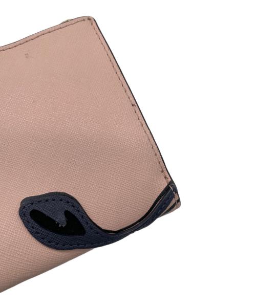 Kate Spade（ケイトスペード）Kate Spade (ケイトスペード) リルトレットウォレット ネイビー×ピンクの古着・服飾アイテム