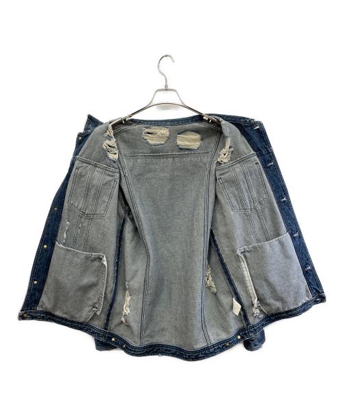 BECOME TREE（ビカムツリー）BECOME TREE (ビカムツリー) ダメージデニムジャケット インディゴ サイズ:不明の古着・服飾アイテム