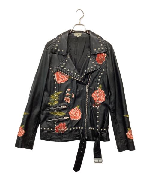 LPA（エルピーエー）LPA (エルピーエー) スタッズライダースレザージャケット ブラック サイズ:Ｓの古着・服飾アイテム