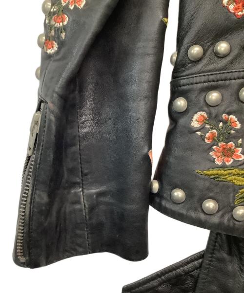 LPA（エルピーエー）LPA (エルピーエー) スタッズライダースレザージャケット ブラック サイズ:Ｓの古着・服飾アイテム