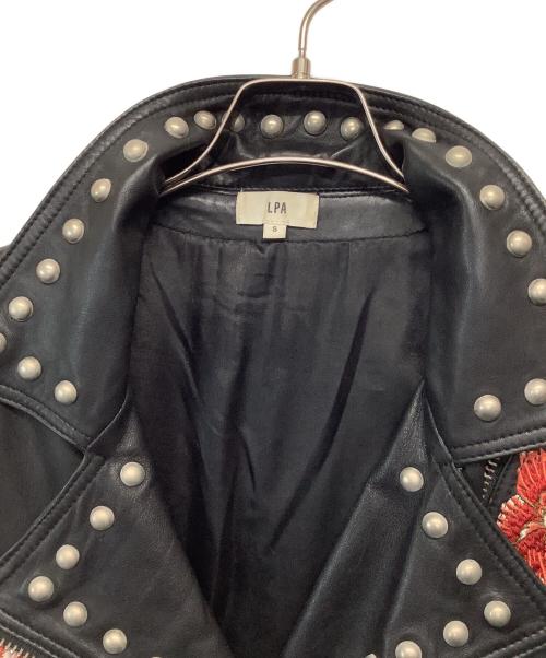 LPA（エルピーエー）LPA (エルピーエー) スタッズライダースレザージャケット ブラック サイズ:Ｓの古着・服飾アイテム