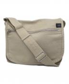 PORTERポーター）の古着「メッセンジャーバッグ」｜ベージュ