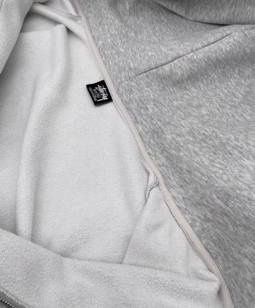 stussy（ステューシー）stussy (ステューシー) ジップパーカー ライトグレー サイズ:XLの古着・服飾アイテム