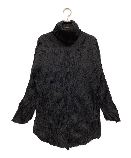 ISSEY MIYAKE（イッセイミヤケ）ISSEY MIYAKE (イッセイミヤケ) ハイネックカットソー ブラック サイズ:Mの古着・服飾アイテム
