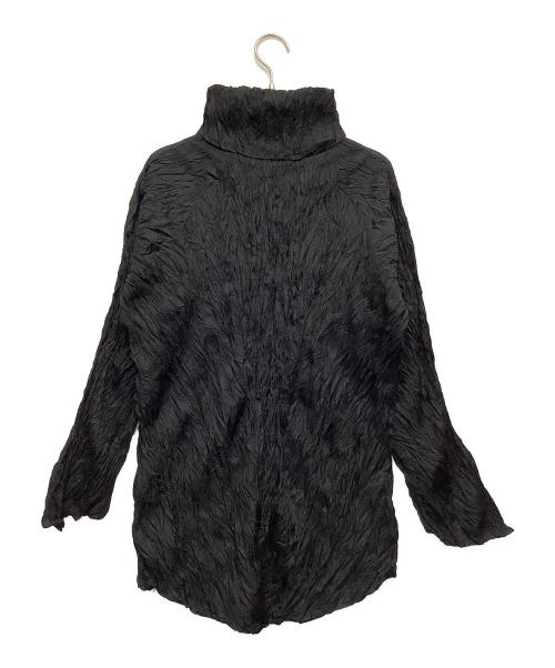ISSEY MIYAKE（イッセイミヤケ）ISSEY MIYAKE (イッセイミヤケ) ハイネックカットソー ブラック サイズ:Mの古着・服飾アイテム