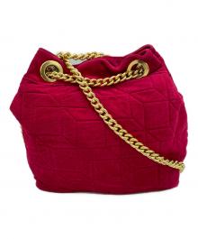 BALLY（バリー）の古着「巾着バッグ」｜ワインレッド