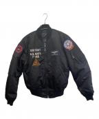 AVIREXアヴィレックス）の古着「フライトジャケット」｜ブラック
