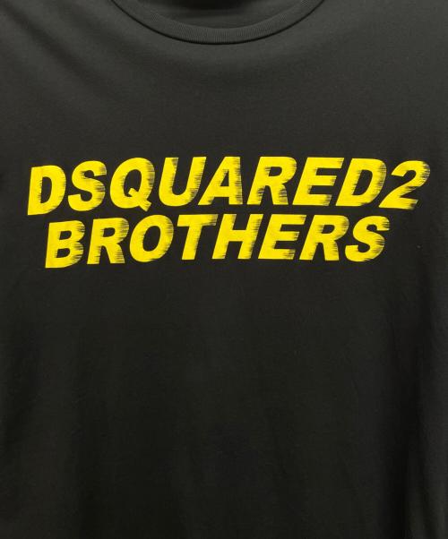 DSQUARED2（ディースクエアード）DSQUARED2 (ディースクエアード) 半袖カットソー ブラック サイズ:Lの古着・服飾アイテム