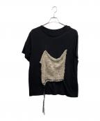 Y'sワイズ）の古着「半袖カットソー」｜ブラック