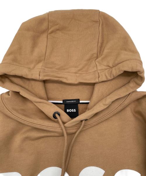 HUGO BOSS（ヒューゴ ボス）HUGO BOSS (ヒューゴ ボス) プルオーバーパーカー ベージュ サイズ:Lの古着・服飾アイテム