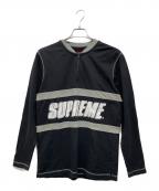 SUPREMEシュプリーム）の古着「ハーフジップスウェット」｜ブラック