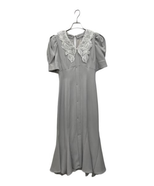 Snidel（スナイデル）Snidel (スナイデル) エンブロイダリーカラーマーメイドワンピース ライトグレーの古着・服飾アイテム