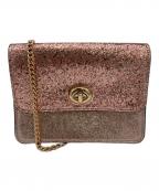 COACHコーチ）の古着「チェーンショルダーバッグ」｜ゴールド