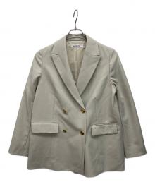 NATURAL BEAUTY BASIC（ナチュラルビューティーベーシック）の古着「ダブルブレストボクシージャケット」｜ベージュ