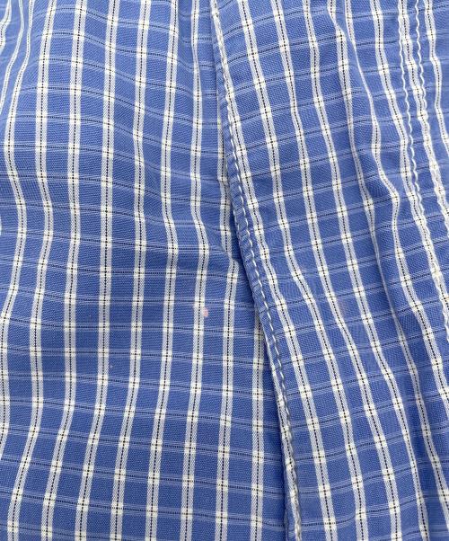 COMME des GARCONS HOMME（コムデギャルソン オム）COMME des GARCONS HOMME (コムデギャルソン オム) 七分袖チェックパンツ ブルー サイズ:XSの古着・服飾アイテム