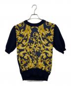 Salvatore Ferragamoサルヴァトーレ フェラガモ）の古着「半袖ニット」｜ネイビー