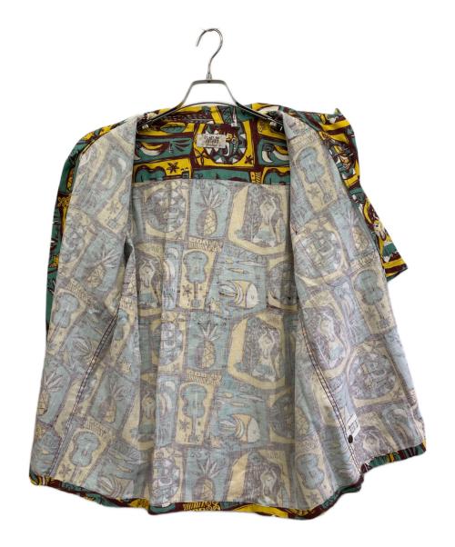 Sun Surf（サンサーフ）Sun Surf (サンサーフ) リネンアロハシャツ ブラウン サイズ:Lの古着・服飾アイテム