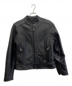 HARLEY-DAVIDSONハーレーダビッドソン）の古着「シングルレザージャケット」｜ブラック