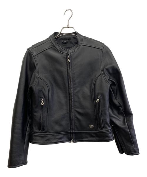 HARLEY-DAVIDSON（ハーレーダビッドソン）HARLEY-DAVIDSON (ハーレーダビッドソン) シングルレザージャケット ブラック サイズ:Sの古着・服飾アイテム