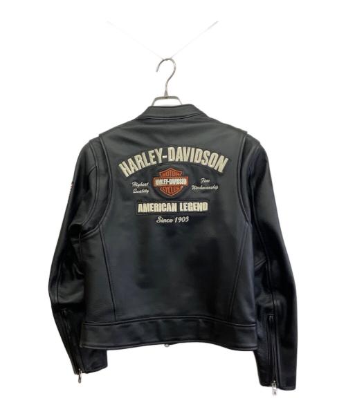 HARLEY-DAVIDSON（ハーレーダビッドソン）HARLEY-DAVIDSON (ハーレーダビッドソン) シングルレザージャケット ブラック サイズ:Sの古着・服飾アイテム