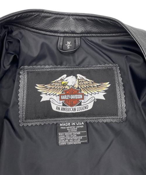 HARLEY-DAVIDSON（ハーレーダビッドソン）HARLEY-DAVIDSON (ハーレーダビッドソン) シングルレザージャケット ブラック サイズ:Sの古着・服飾アイテム