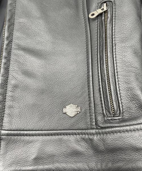 HARLEY-DAVIDSON（ハーレーダビッドソン）HARLEY-DAVIDSON (ハーレーダビッドソン) シングルレザージャケット ブラック サイズ:Sの古着・服飾アイテム