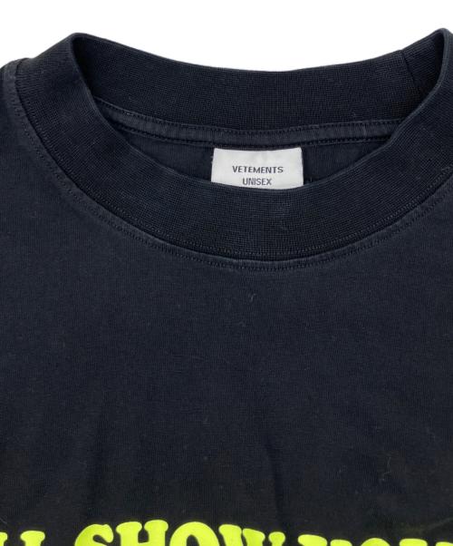 VETEMEMES（ヴェトミームス）VETEMEMES (ヴェトミームス) Tシャツ ブラック サイズ:Sの古着・服飾アイテム