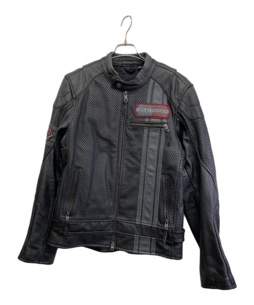 HARLEY-DAVIDSON（ハーレーダビッドソン）HARLEY-DAVIDSON (ハーレーダビッドソン) レザーライダースジャケット ブラック サイズ:Sの古着・服飾アイテム