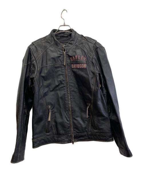 HARLEY-DAVIDSON（ハーレーダビッドソン）HARLEY-DAVIDSON (ハーレーダビッドソン) ライダースジャケット ブラック サイズ:Sの古着・服飾アイテム