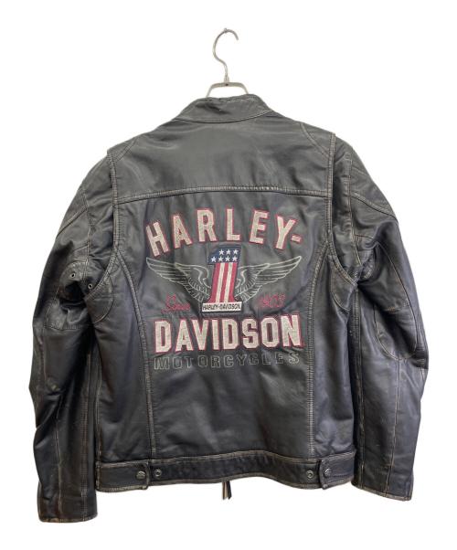 HARLEY-DAVIDSON（ハーレーダビッドソン）HARLEY-DAVIDSON (ハーレーダビッドソン) ライダースジャケット ブラック サイズ:Sの古着・服飾アイテム
